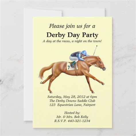 Horse Racing Party Invitation | Zazzle