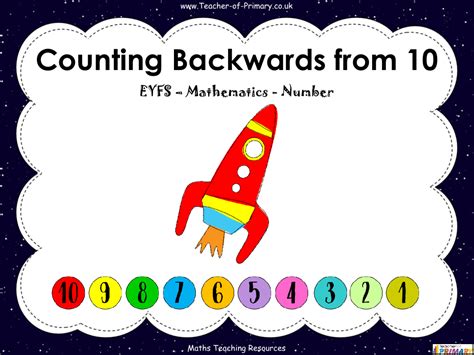 Counting Backwards From 10 - PowerPoint | Maths Counting