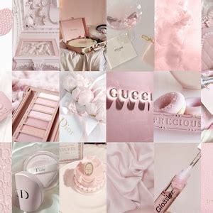 100 Blush Pink Collage Kit Pastell Rosa Wandcollage Blush Ästhetische