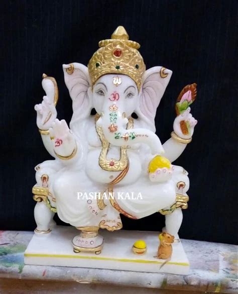 White Marble Ganesha Statue To Inch At Rs In Agra Id