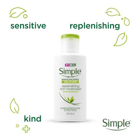 Simple Replenishing Rich Moisturiser 125ml Wilko