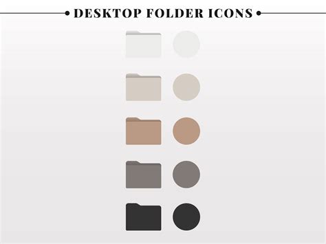 Modern Minimalist Desktop Folder Icons for Mac 10 Folder Icons - Etsy ...