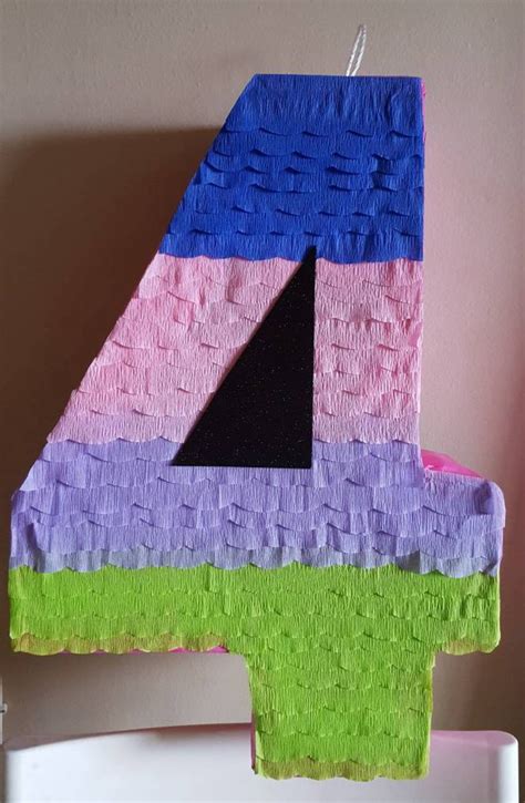 Number Pinata Custom Colors Etsy