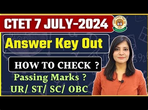 Ctet Answer Key Ctet July Answer Key Ctet Passing Marks For