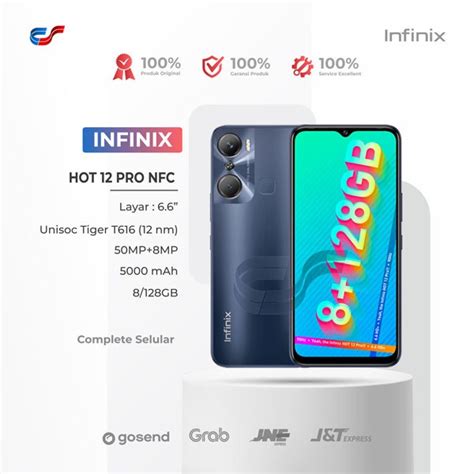 Jual Infinix Hot 12 Pro NFC 8 128GB Unisoc Tiger T616 5000 MAh Fast Charging 18W Garansi