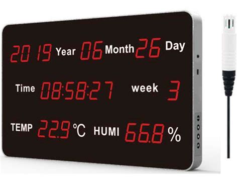 Clock With Temperature And Humidity display For Lab