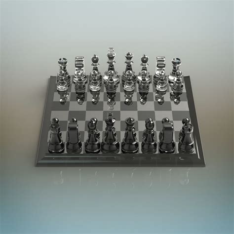 Glass Chess Set 3D Model $20 - .c4d .fbx .max .ma .obj - Free3D