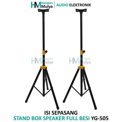 Jual Speaker Stand Full Besi Tiang Box Spiker Tripod YG 505 SEPASANG