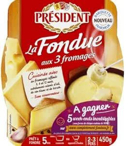 Pr Sident La Fondue Aux Fromages G Amazon Fr Epicerie