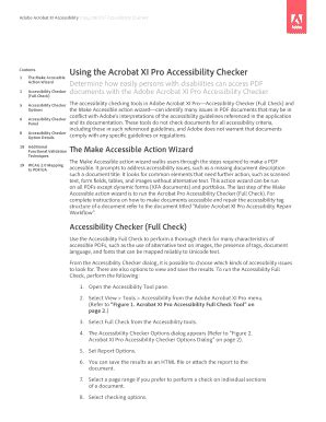 Fillable Online Adobe Acrobat XI Accessibility Using The PDF