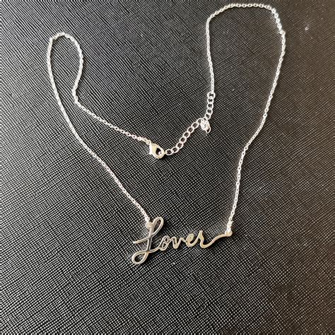 Lover Necklace Taylor Swift Merch Taylor Swift Art Gift - Etsy