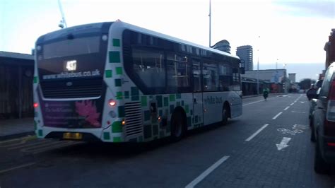 Alexander Dennis Enviro Mmc Yx Uly White Bus On Route To