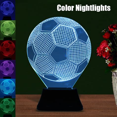 D Led Lampe Football Optique Illusion Veilleuse Lampe De Nuit Pour