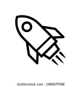 Space Ship Vector Icon Rocket Illustration Stock Vector Royalty Free