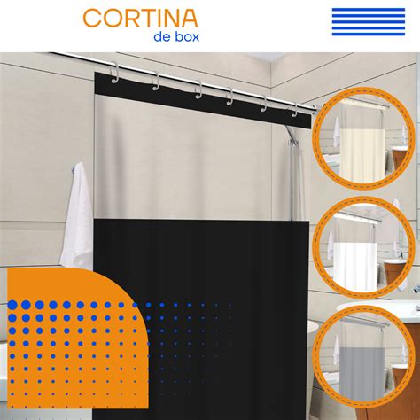 Cortina De Banheiro Box Visor Transparente Em Pvc Anti Mofo Grande