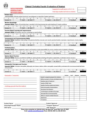 Fillable Online Tourocom Touro Date Of Rotation Tourocom Touro Fax