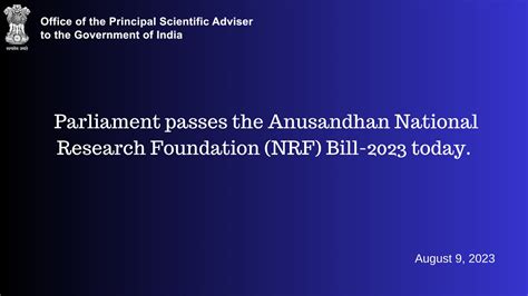 Parliament Passes Anusandhan National Research Foundation Bill To Fund