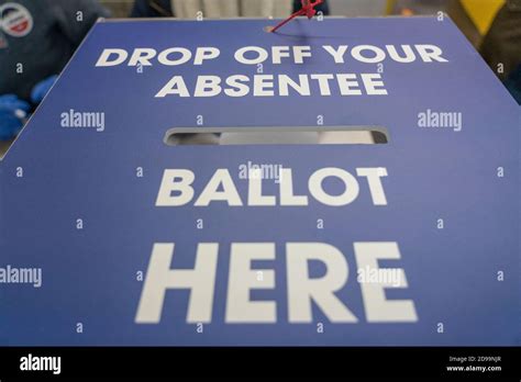 New York Ny November 03 2020 Absentee Ballot Drop Off Box Seen