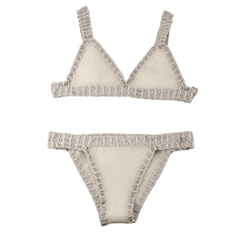 MNCEKFOD Tankini Swimsuits For Women Knitted Seashell Triangle Bralette Crochet Triangle Bikini