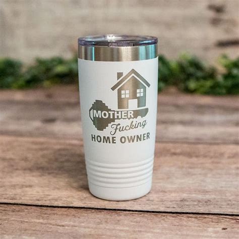 Home Owner Mature Engraved Stainless Steel Tumbler Funny Home