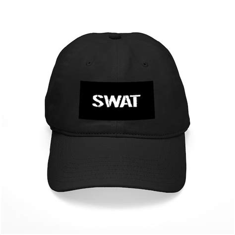 Police Swat Stencil Black Cap With Patch By Admincp78721540 Cafepress