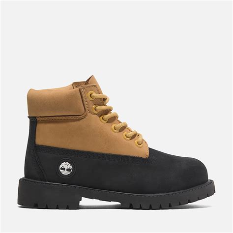 Timberland® Premium 6-Inch Lace-Up Waterproof Boot for Youth in Black ...