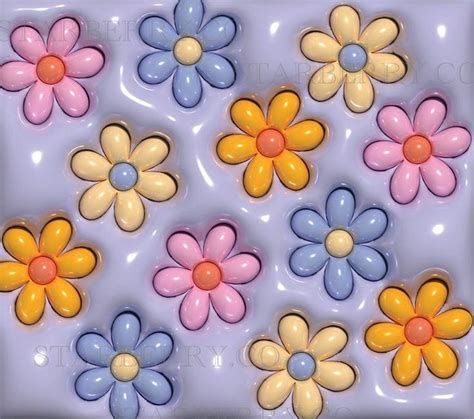 An Assortment Of Colorful Plastic Flowers On A White Background With