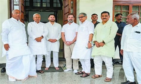 Nitish Tejashwi Meet Rahul Kharge Discuss Oppn Unity The Hitavada