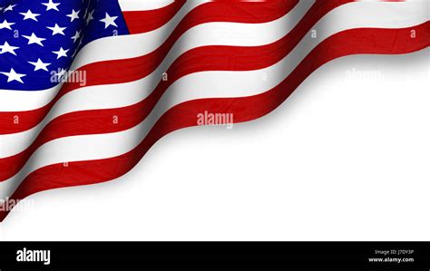 High Resolution American Flag Flowing With Texture Fabric Detail Stock