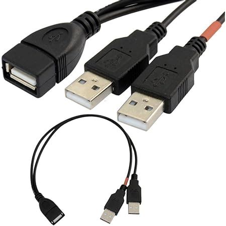 Amazon Saisn USB Y Splitter Cable 1 Male To 2 Female USB Hub 2 0 2