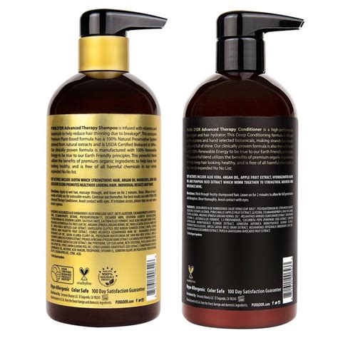 Pura Dor Anti Thinning Advanced Therapy Biotin Shampoo And Conditioner Hair Care Set Clinically