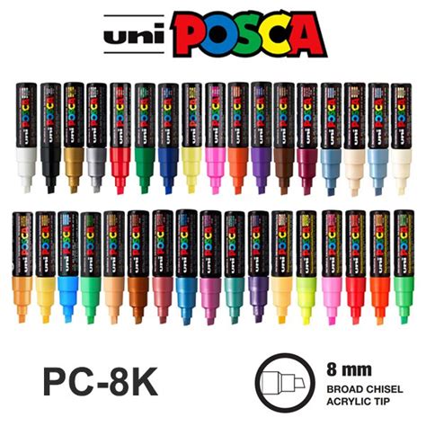 Jual Uni Posca Pc 8k Marker Pen Broad Tip Harga Satuan Shopee