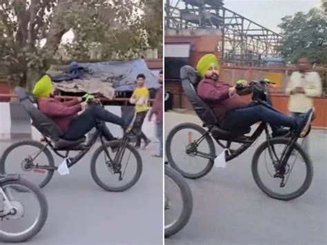 Man Create Cycle With Unique Seat Desi Jugaad Video Goes Viral On Internet