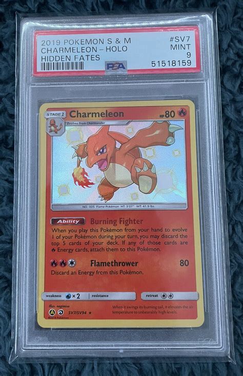 Mavin Pokemon Sm Hidden Fates Sv Charmeleon Holo Psa