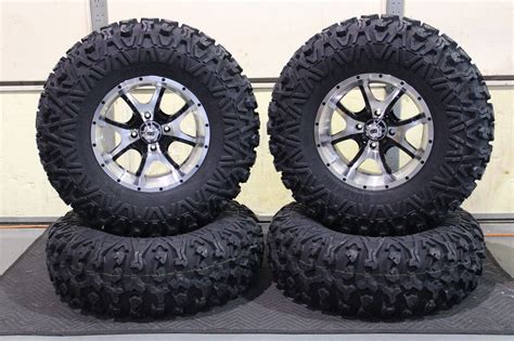 BRUTE FORCE 750 30 QUADKING 8 Ply RADIAL 14 COBRA M B ATV TIRE WHEEL