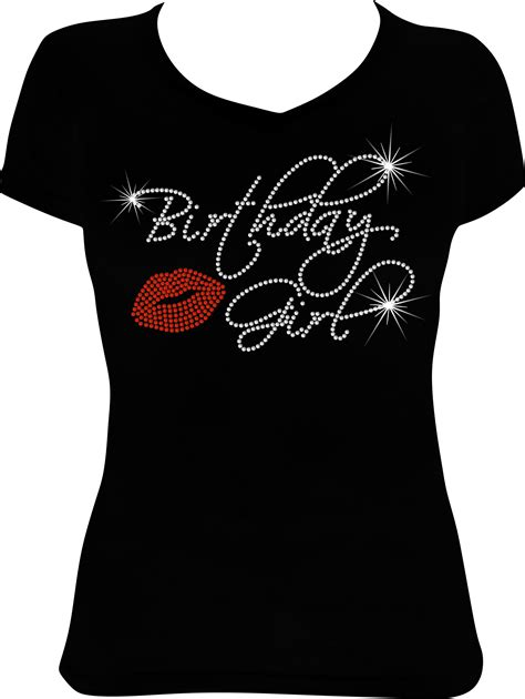 Birthday Girl Lips Bling Shirt Birthday Shirt Women Etsy