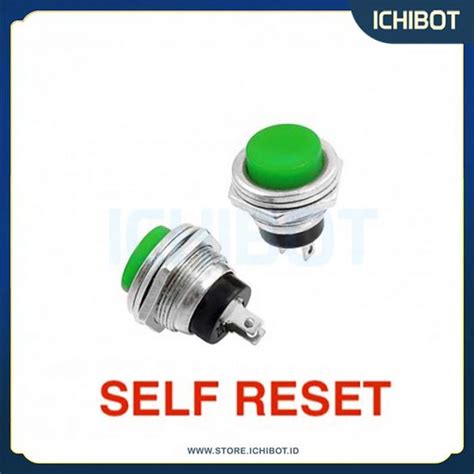 Push Button Mm Ds Metal Self Reset Hijau Ichibot Store