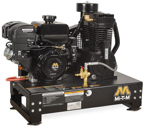 Mi T M Industrial Two Stage 172 Cfm Base Mount Gasoline Air Compressor