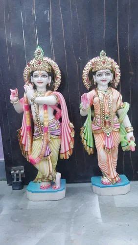 Marble Iskcon Radha Krishna White Marble Radha Krishna Ji Statues