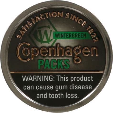 Copenhagen® Wintergreen Packs Smokeless Tobacco 12 Oz Fred Meyer