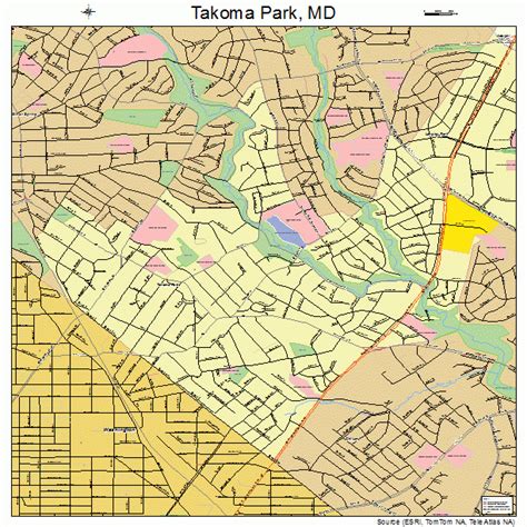 Takoma Park Maryland Street Map 2476650