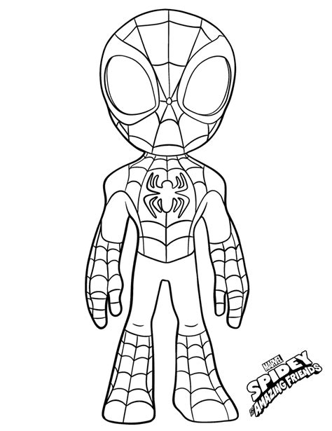 Spidey Peter Parker Coloring Page