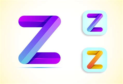 Plantilla De Diseño De Logotipo De Letra Z De Origami Abstracto Icono De Aplicación De Estilo