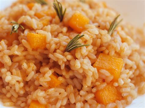 Risotto Con Calabaza Especias Y Queso Parmesano