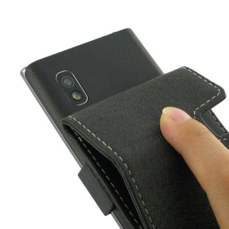 PDair LG Optimus L5 Leather Flip Case Black