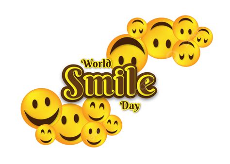 World Smile Day With Emoji Happy Face Expression World Emoji Day