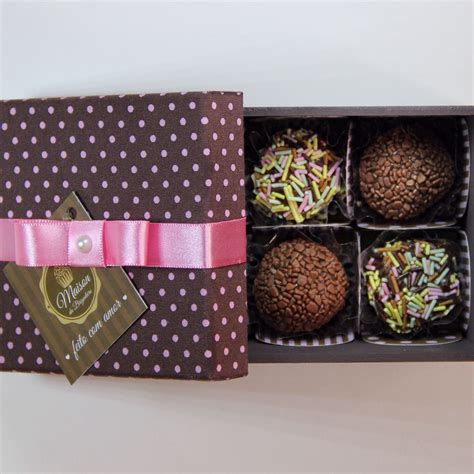 Caixa Madeira Brigadeiros Gourmet Maison Du Brigadeiro Elo