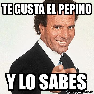 Meme Julio Iglesias Te Gusta El Pepino Y Lo Sabes 32362687