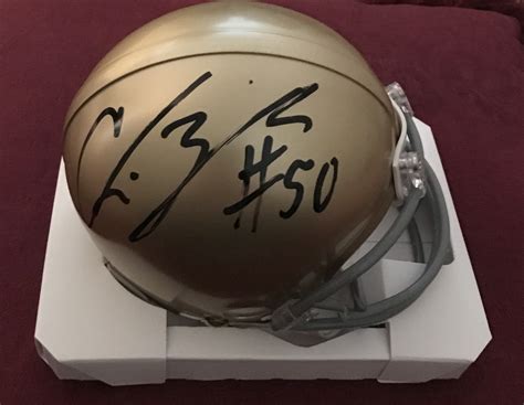 Chris Zorich Signed Notre Dame Mini Helmet With CSAC COA - Chicagoland