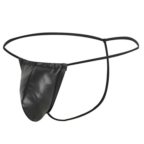 Sexy String Bikini Men Glossy Bulge Pouch G String Enhance Posing Thong Hipsters T Back